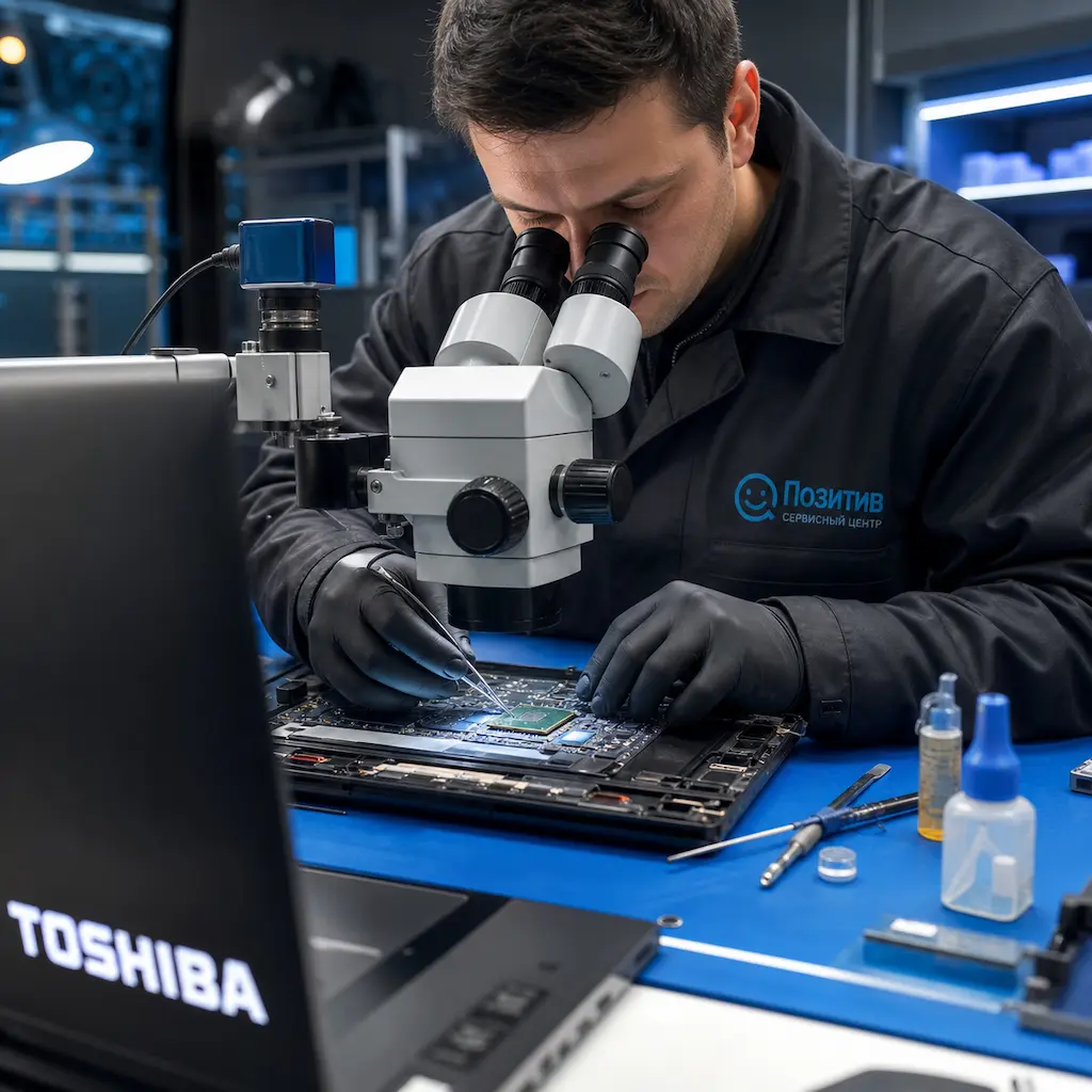 Замена видеокарты ноутбука Toshiba в Брянске