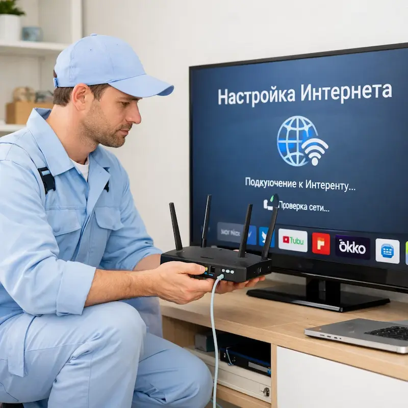 Настройка интернета на телевизоре в Брянске