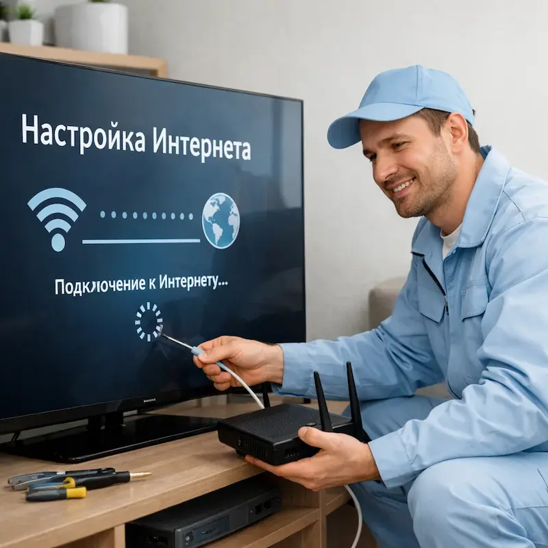 Настройка интернета на ТВ в Брянске