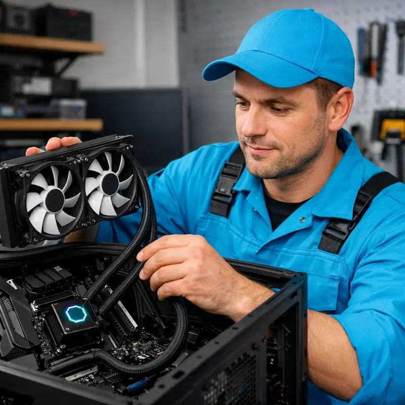 Установка водяного охлаждения на компьютер в Брянске