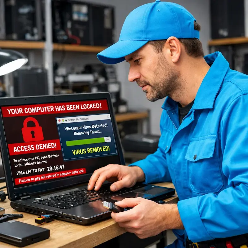 Поможем разблокировать компьютер и ноутбук в Брянске